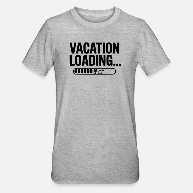 Vacation Loading... - Unisex Polycotton T-Shirt - heather grey