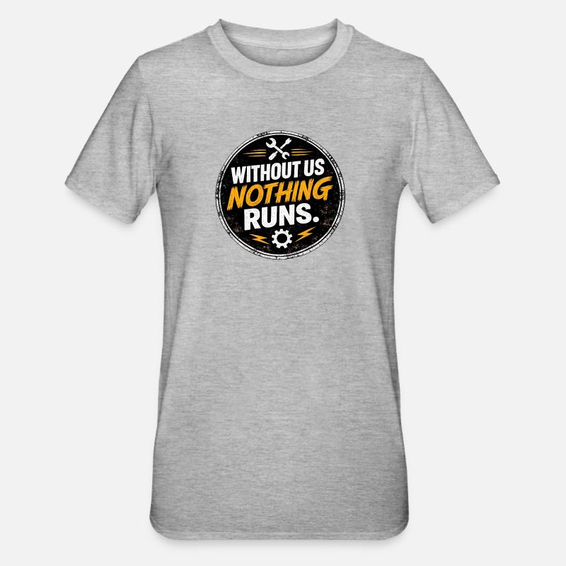 Sans nous, rien ne s’écoule - T-shirt polycoton Unisexe - gris chiné