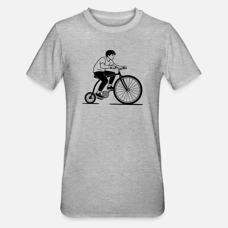 monocycle - T-shirt polycoton Unisexe - gris chiné