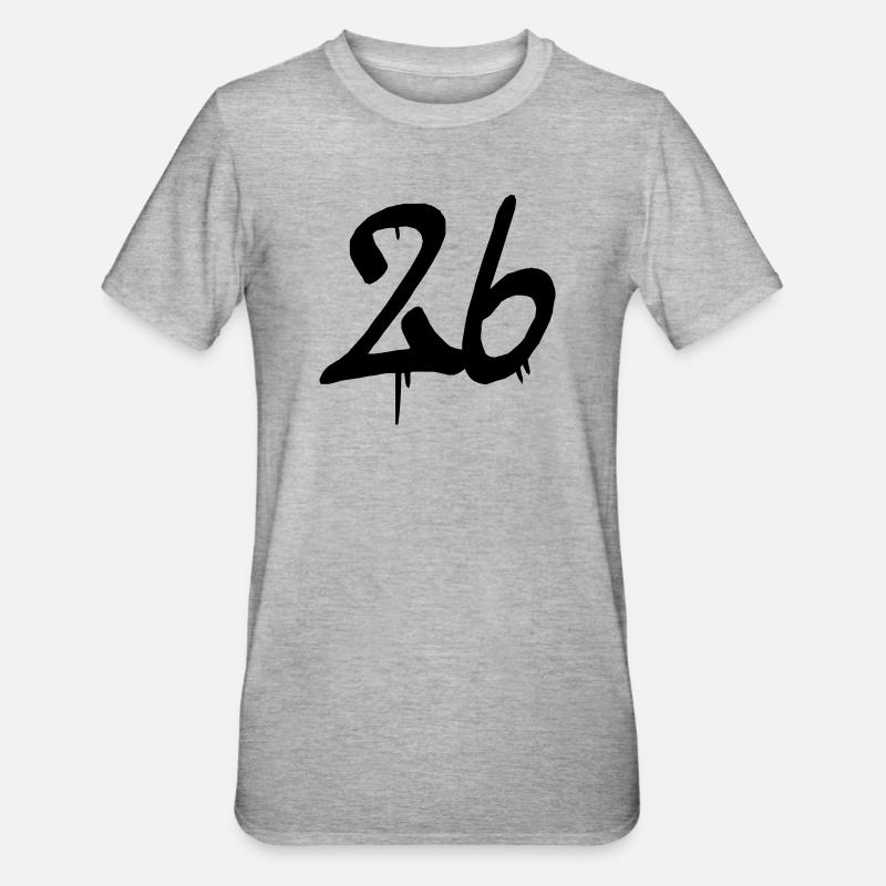 26 - Unisex Polycotton T-Shirt - Grau meliert