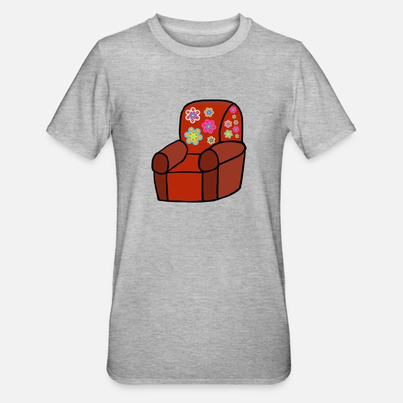 Sessel Feierabend Pause  - Unisex Polycotton T-Shirt - Grau meliert