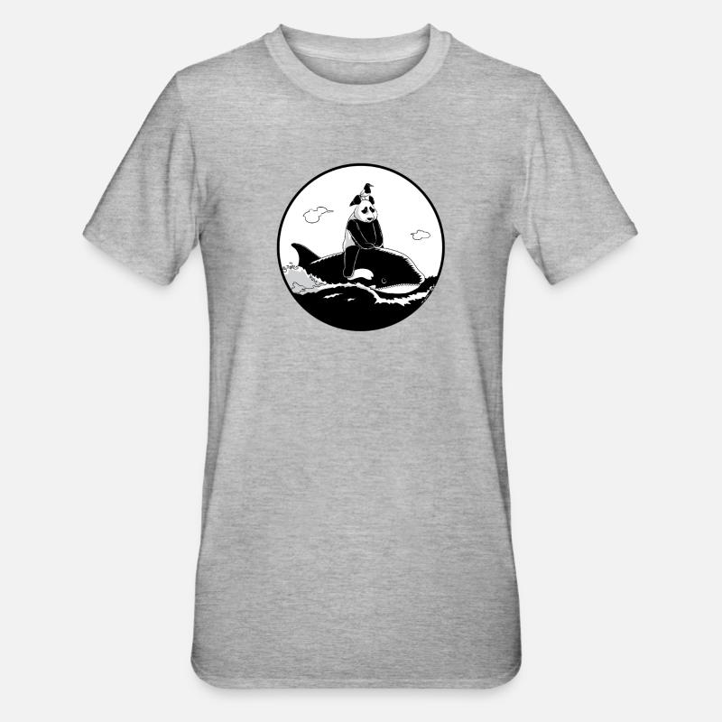 Odyssée en noir et blanc - T-shirt polycoton Unisexe - gris chiné