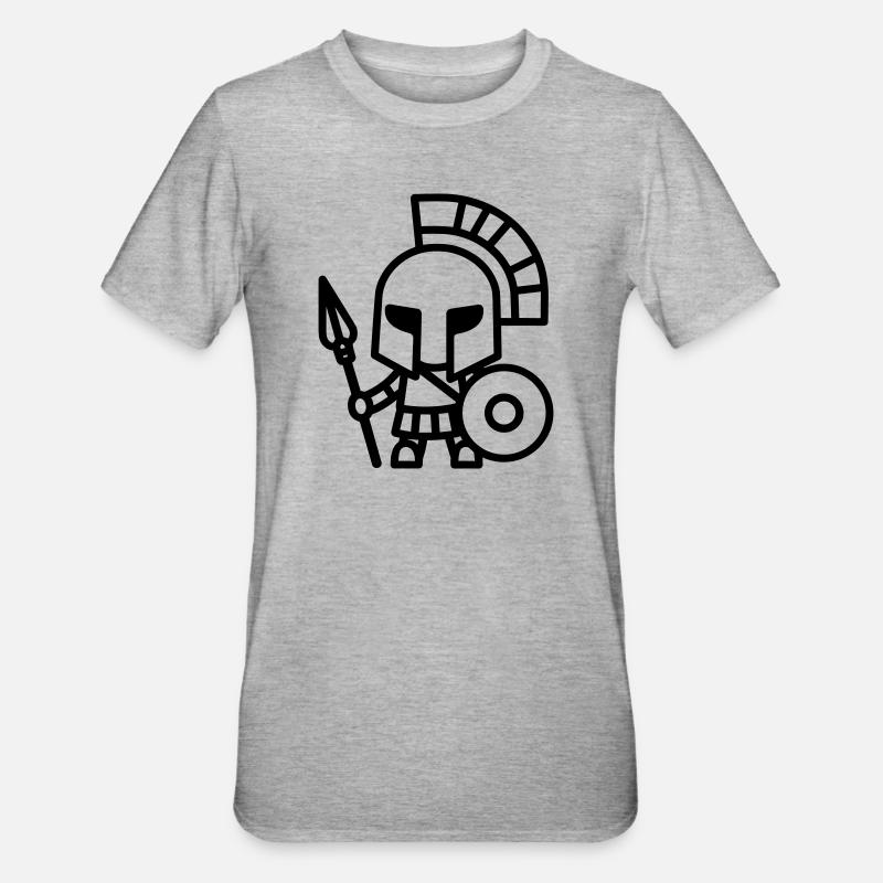 Spartanisch - Unisex Polycotton T-Shirt - Grau meliert