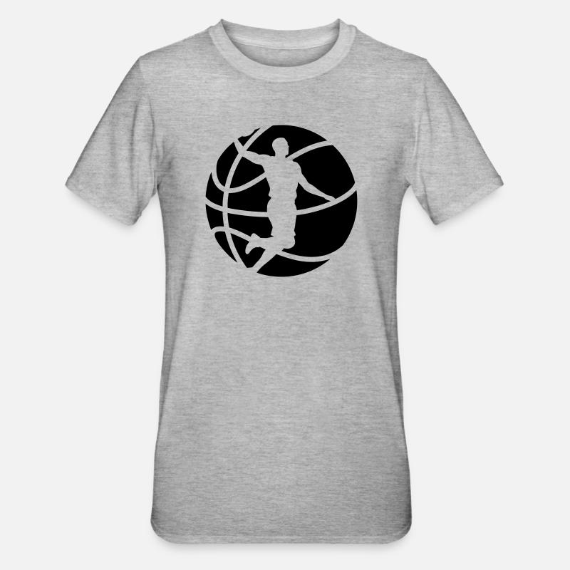 basket-ball - T-shirt polycoton Unisexe - gris chiné