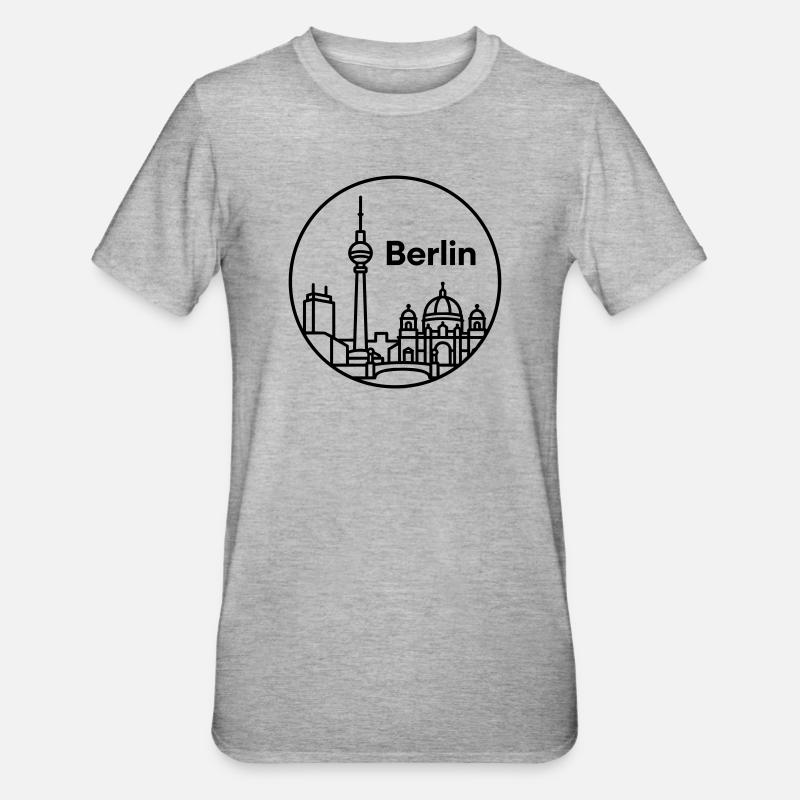 Berlin - Unisex Polycotton T-Shirt - Grau meliert