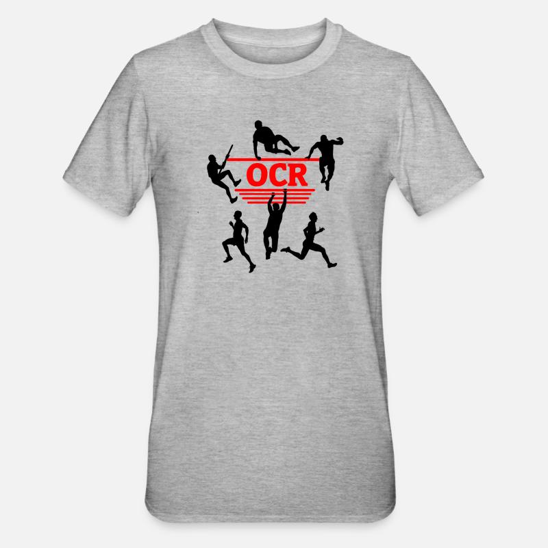 Puissance OCR – Conception de courses d’obstacles - T-shirt polycoton Unisexe - gris chiné