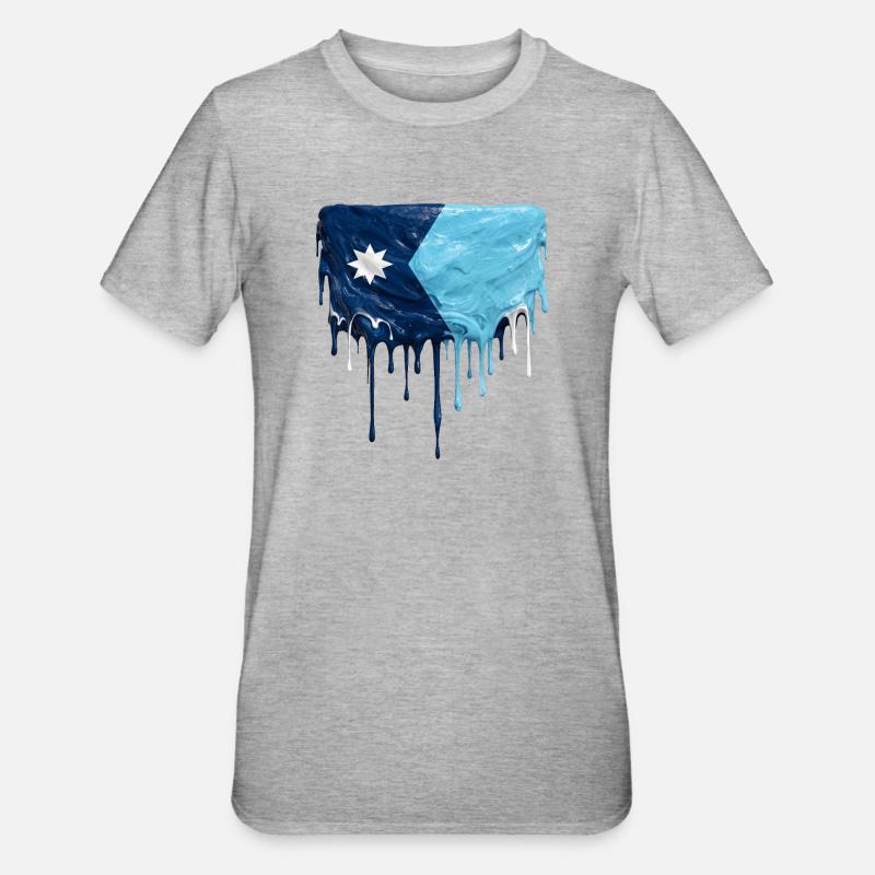 Fuite du drapeau du Minnesota - T-shirt polycoton Unisexe - gris chiné