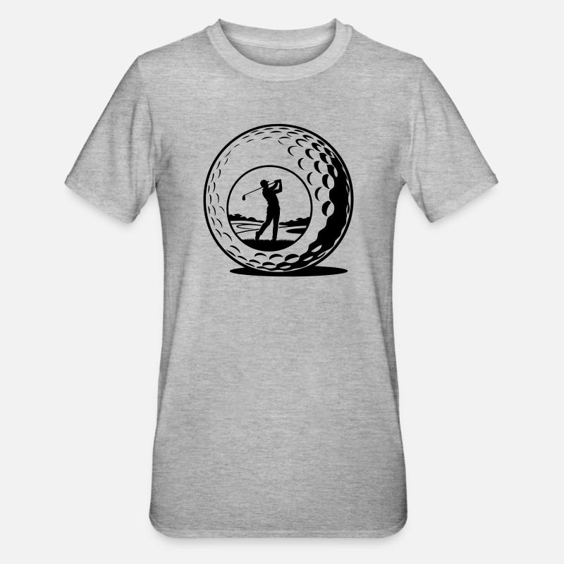 golf ball - Unisex Polycotton T-Shirt - heather grey