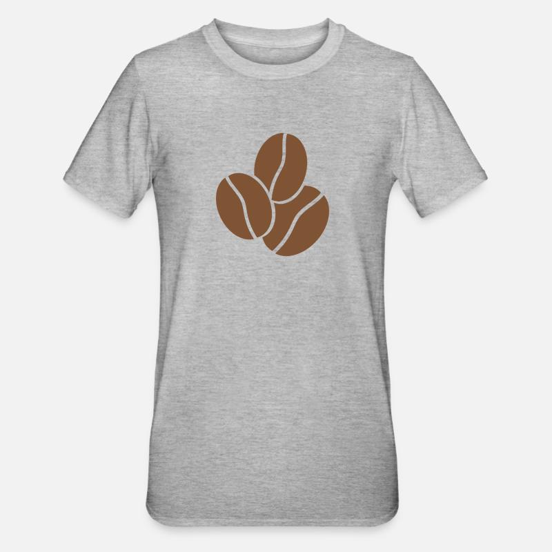 Grains de café - T-shirt polycoton Unisexe - gris chiné