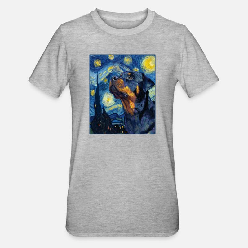 Rottweiler - T-shirt polycoton Unisexe - gris chiné