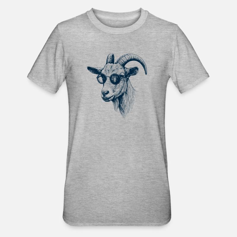 Grande Chèvre - T-shirt polycoton Unisexe - gris chiné