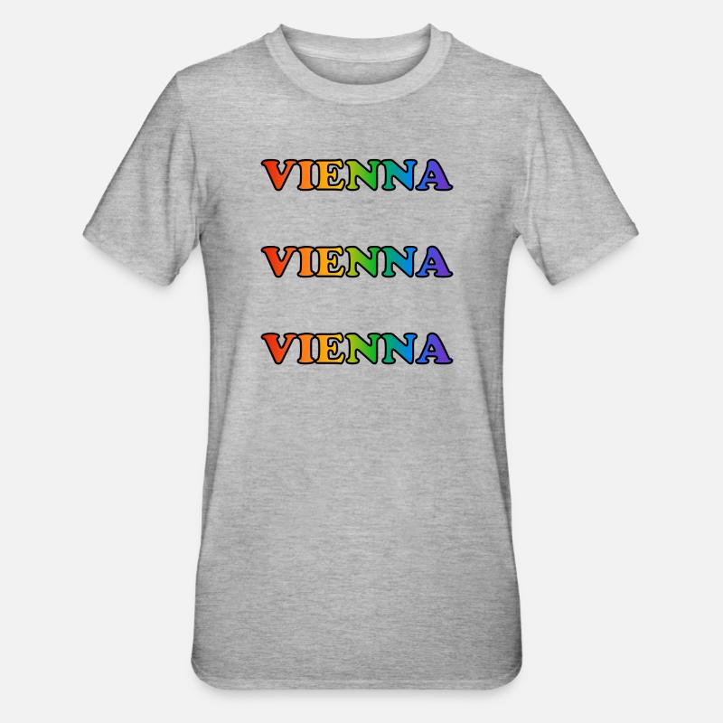 Vienna Rainbow Repeats - T-shirt polycoton Unisexe - gris chiné