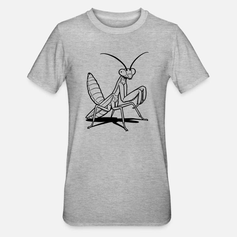 mante religieuse - T-shirt polycoton Unisexe - gris chiné