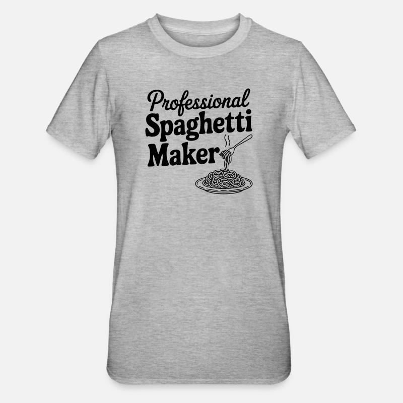Professional Spaghetti Maker - Unisex Polycotton T-Shirt - heather grey