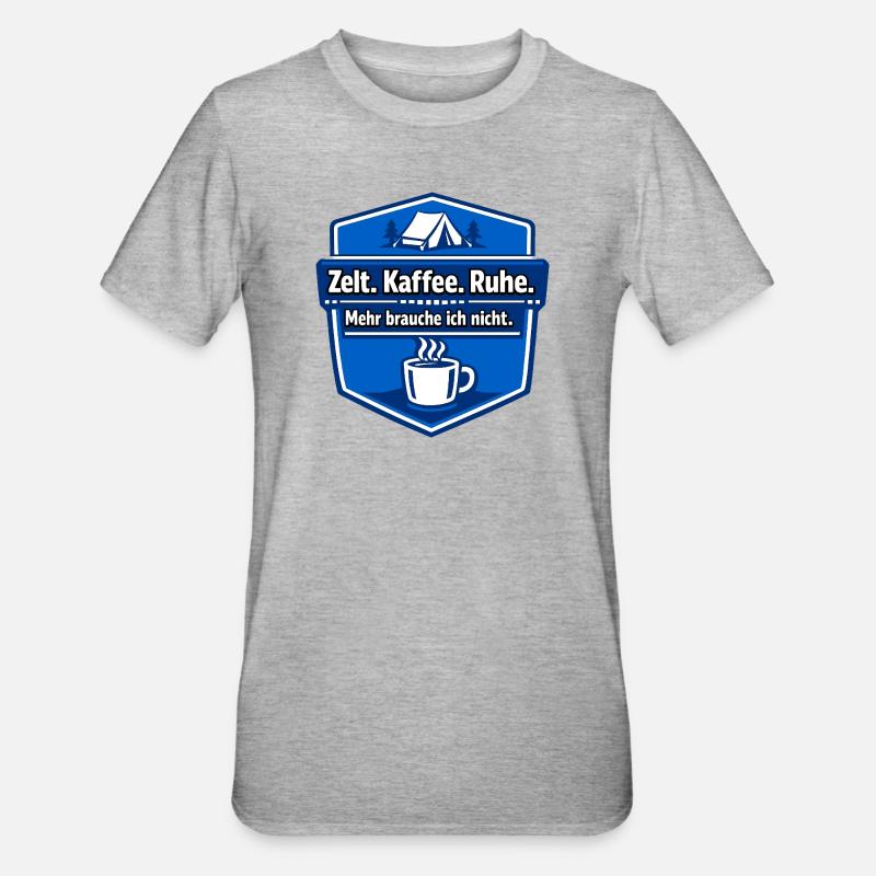 Dicton du camping-car - T-shirt polycoton Unisexe - gris chiné