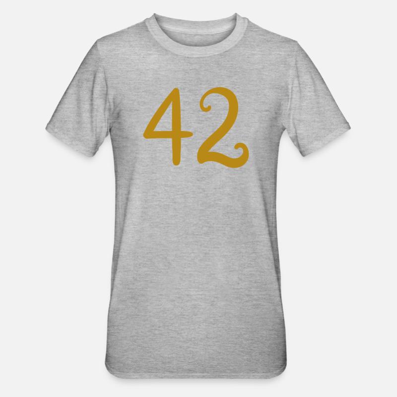 42 - T-shirt polycoton Unisexe - gris chiné
