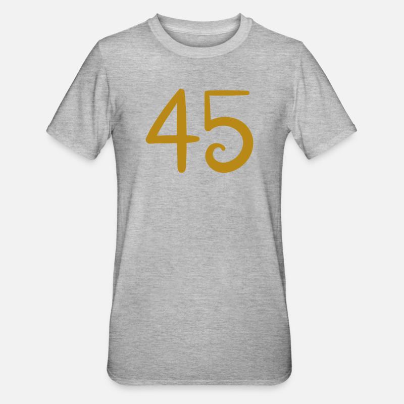 45 - T-shirt polycoton Unisexe - gris chiné