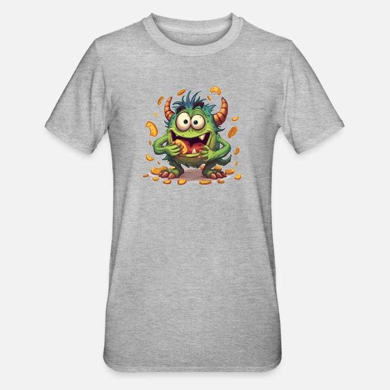 Snacking d’échantillons de menthe - T-shirt polycoton Unisexe - gris chiné