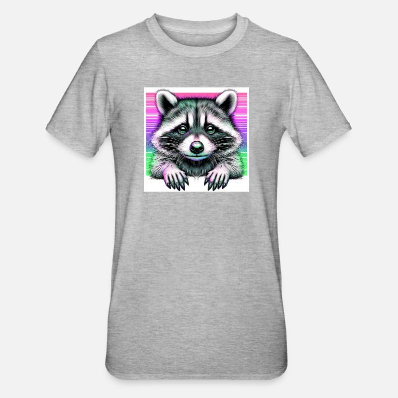 Raton laveur - T-shirt polycoton Unisexe - gris chiné