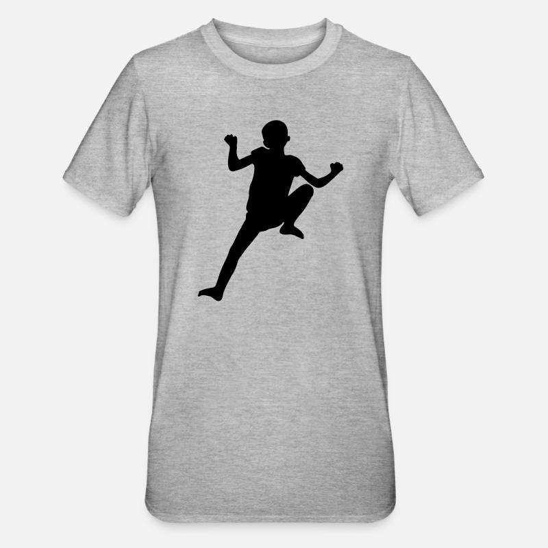 Spider Climber Boy – Climbing Adventure - Unisex Polycotton T-Shirt - heather grey