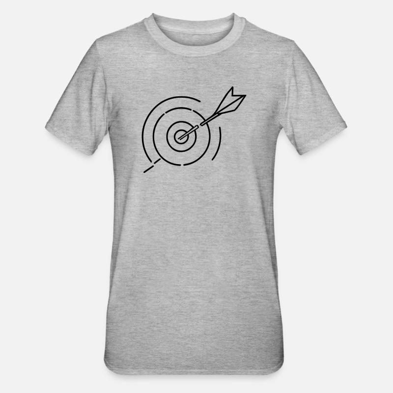 Cible de tir à l’arc - T-shirt polycoton Unisexe - gris chiné