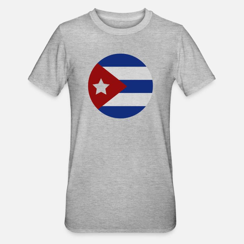 Drapeau cubain - T-shirt polycoton Unisexe - gris chiné