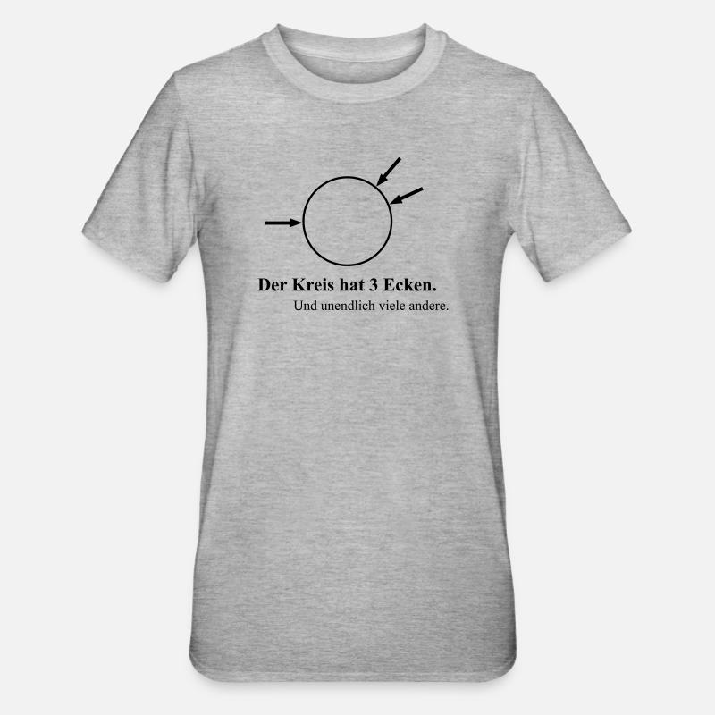 Drei Ecken - Unisex Polycotton T-Shirt - Grau meliert