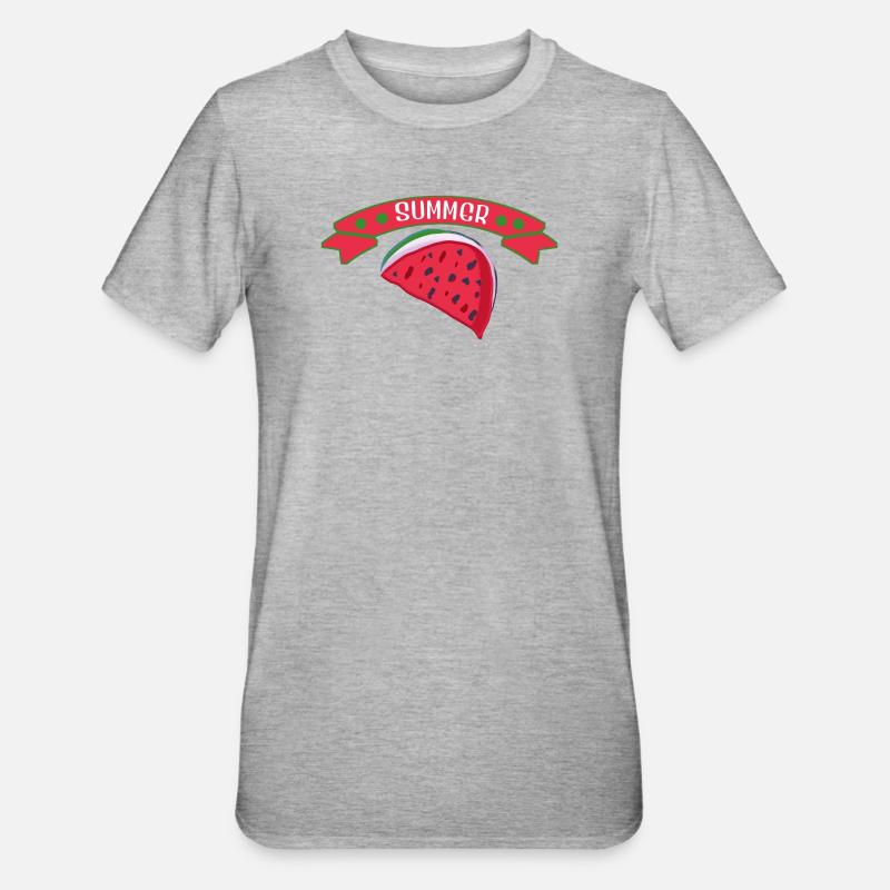 Été des pastèques - T-shirt polycoton Unisexe - gris chiné