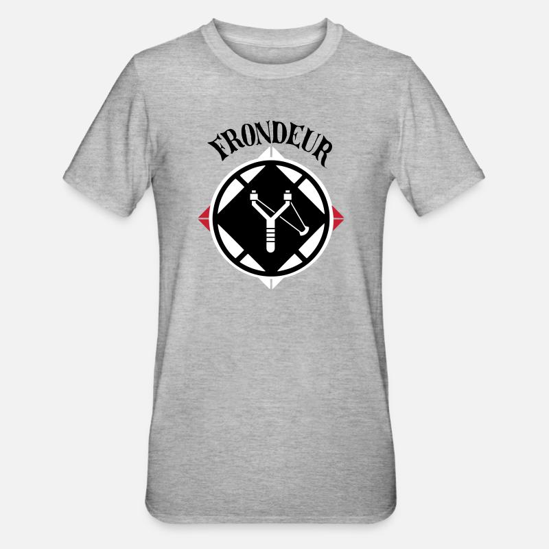 Slinger Emblem - Unisex Polycotton T-Shirt - heather grey