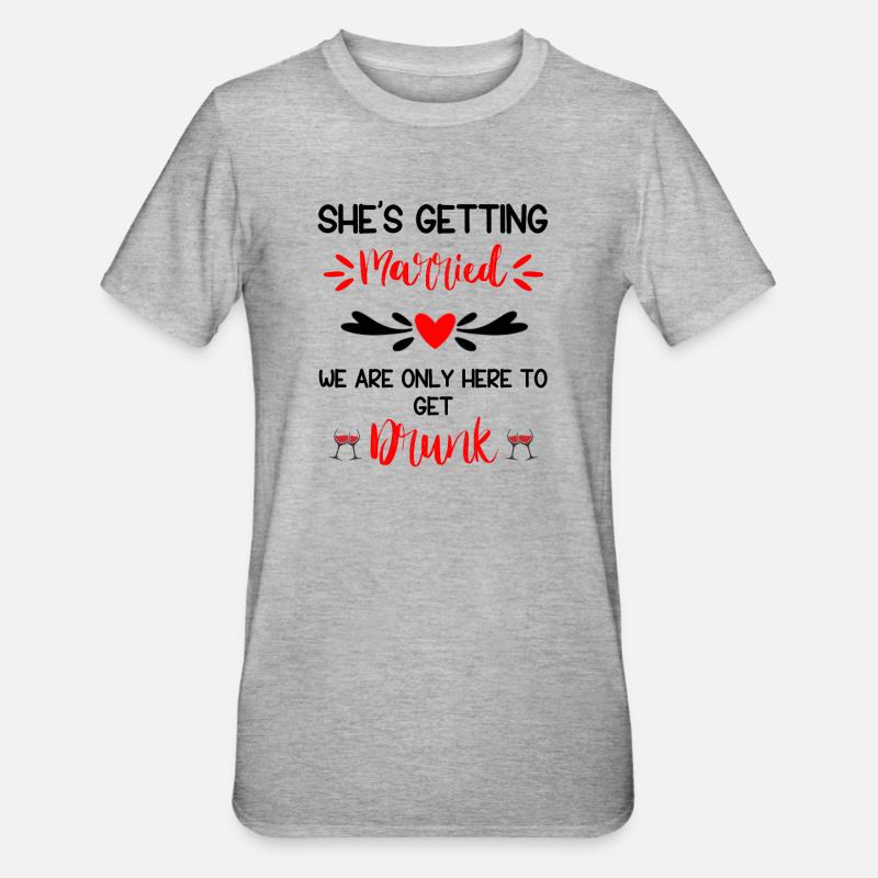 Sie wird geheiratet - Unisex Polycotton T-Shirt - Grau meliert