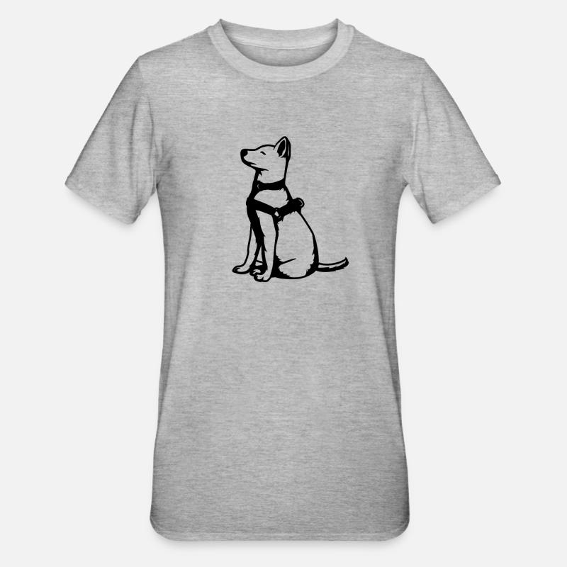 Schäferhund - Unisex Polycotton T-Shirt - Grau meliert
