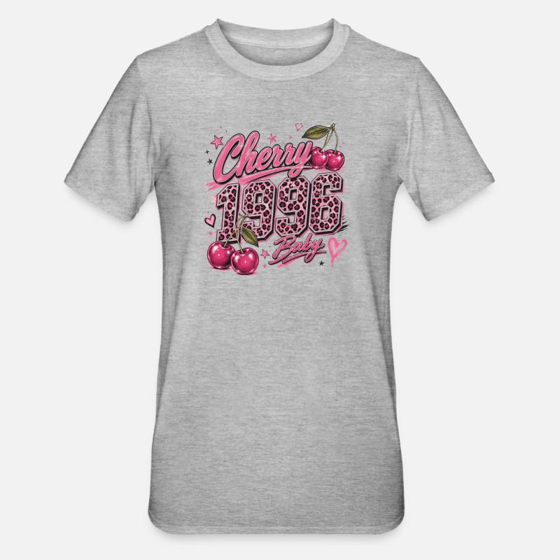 Cherry 1996 Bébé Léopard - T-shirt polycoton Unisexe - gris chiné