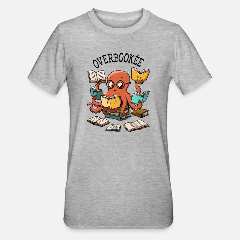 overbooked - Unisex Polycotton T-Shirt - heather grey