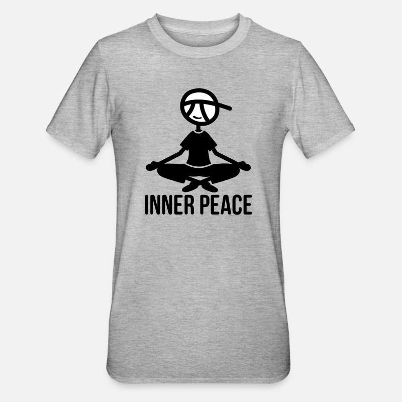 Inner Peace - Unisex Polycotton T-Shirt - heather grey