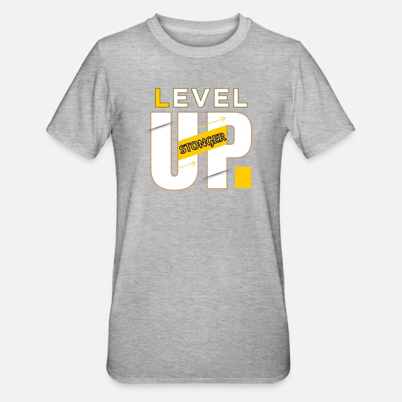Level Up Puissance Graphique - T-shirt polycoton Unisexe - gris chiné