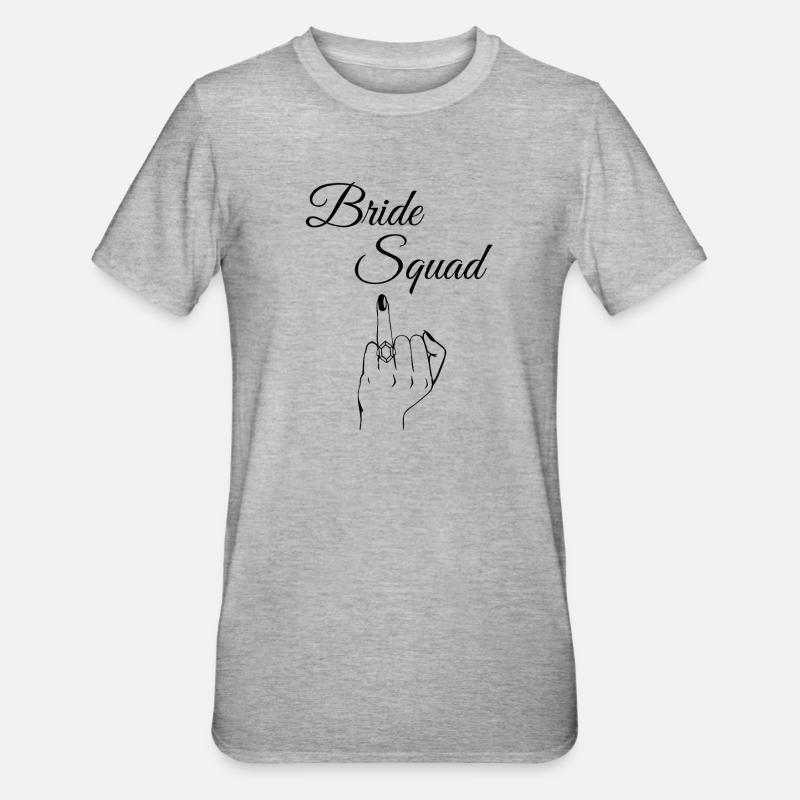 Edgy Bride Squad - Unisex Polycotton T-Shirt - heather grey