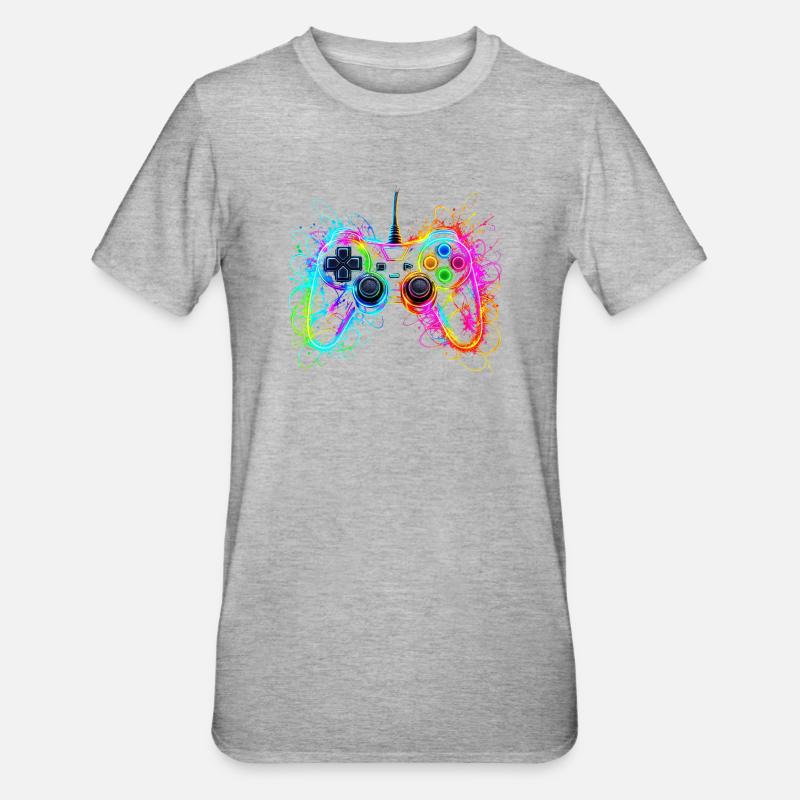 Gaming Controller Gamer - Unisex Polycotton T-Shirt - heather grey