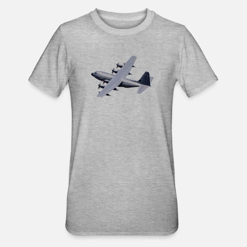 C-130 Silhouette grise - T-shirt polycoton Unisexe - gris chiné