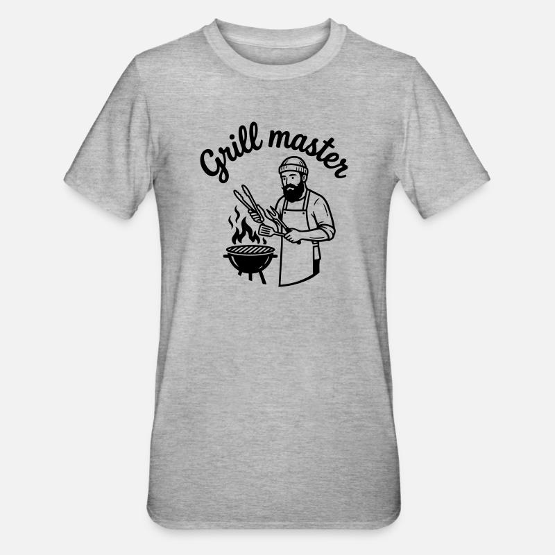 barbecue - Unisex Polycotton T-Shirt - heather grey