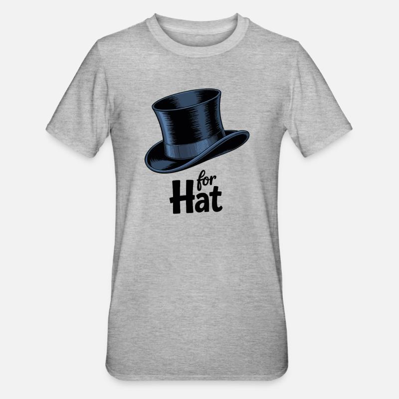 Graphisme magique haut-de-forme - T-shirt polycoton Unisexe - gris chiné