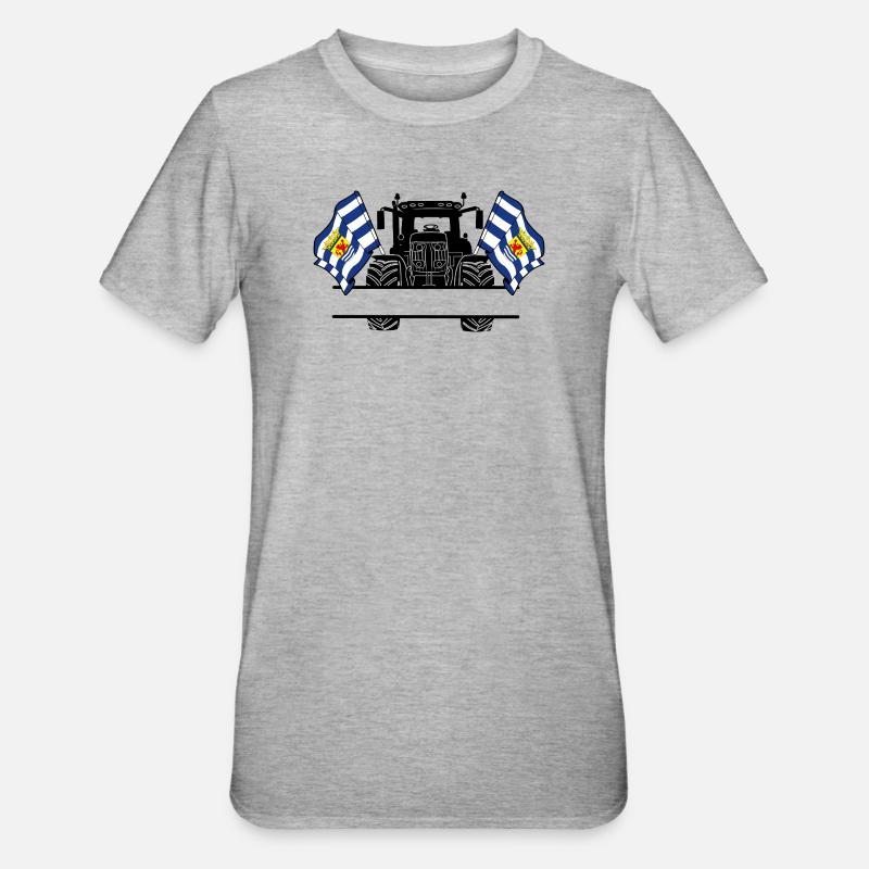 Zeeland_Tractor_Custom_Edition - T-shirt polycoton Unisexe - gris chiné