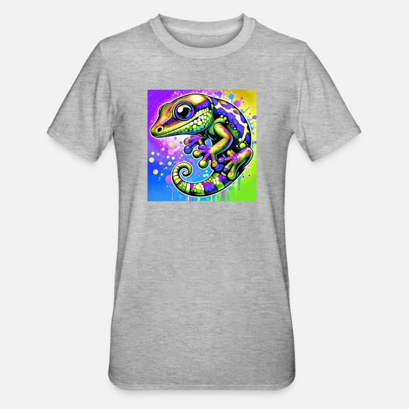 Gecko - T-shirt polycoton Unisexe - gris chiné