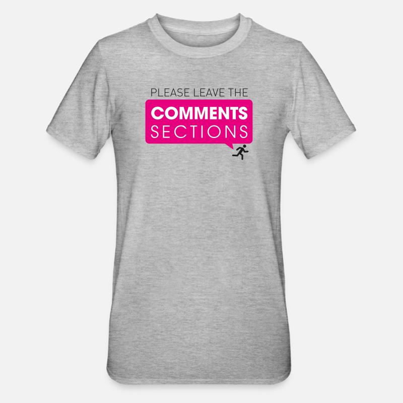 Please Leave The Comments Section - Unisex Polycotton T-Shirt - heather grey
