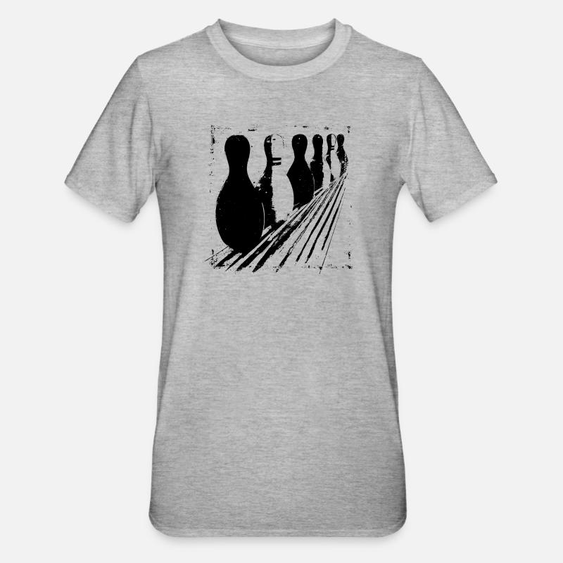 Bowling - T-shirt polycoton Unisexe - gris chiné