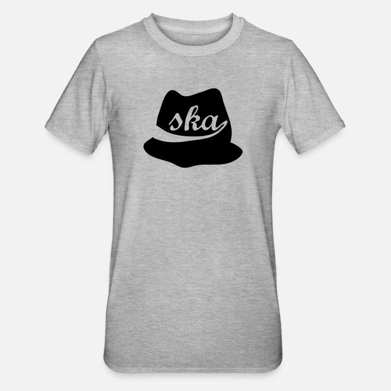 Ska Hat - Unisex Polycotton T-Shirt - Grau meliert
