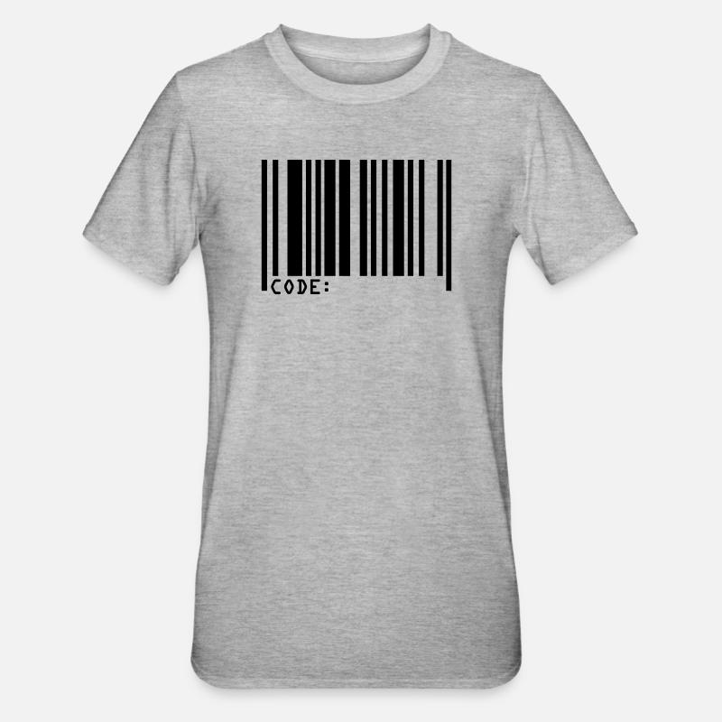 barcode - T-shirt polycoton Unisexe - gris chiné