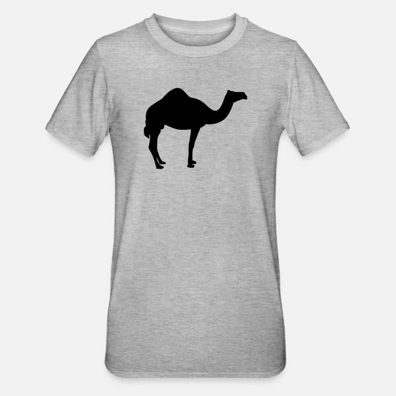 Kamel - Unisex Polycotton T-Shirt - Grau meliert