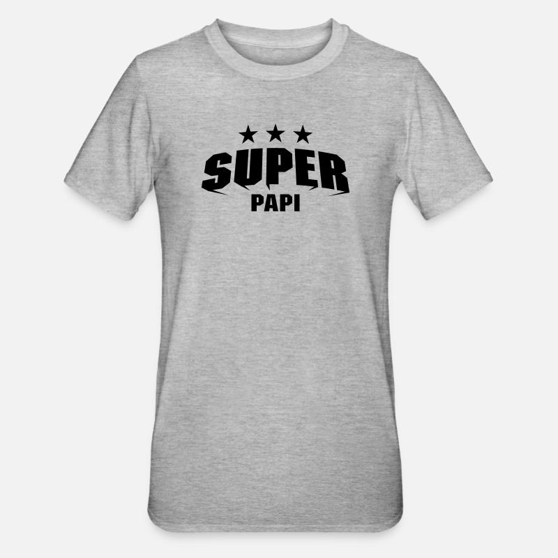 Super Papi - Unisex Polycotton T-Shirt - Grau meliert