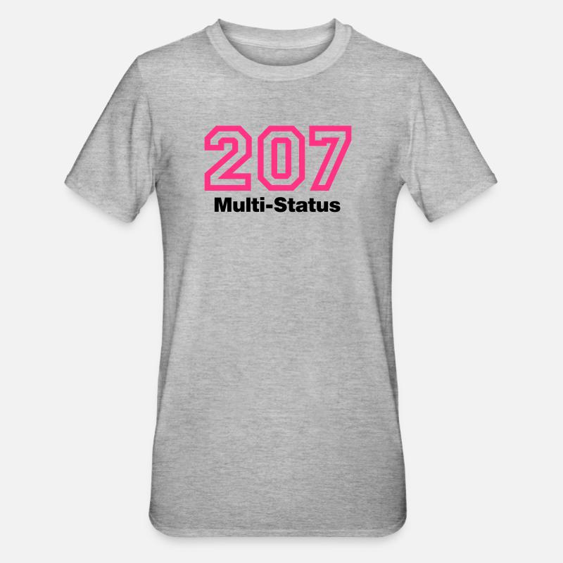 Error 207 Multi-Status - Unisex Polycotton T-Shirt - Grau meliert