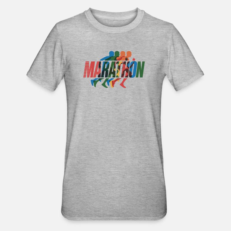 Marathon Color Course - Maglietta unisex, mix cotone e poliestere - grigio melange